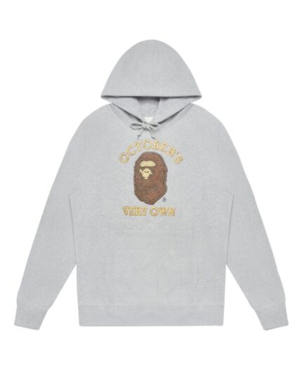 OVO x Bape Subway Tile Hoodie Grey