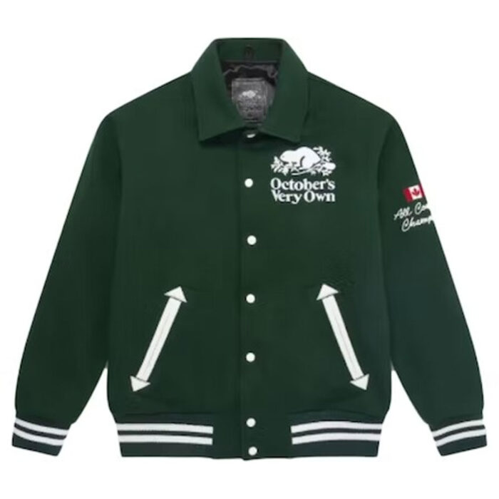 OVO x Roots Varsity Jacket Green