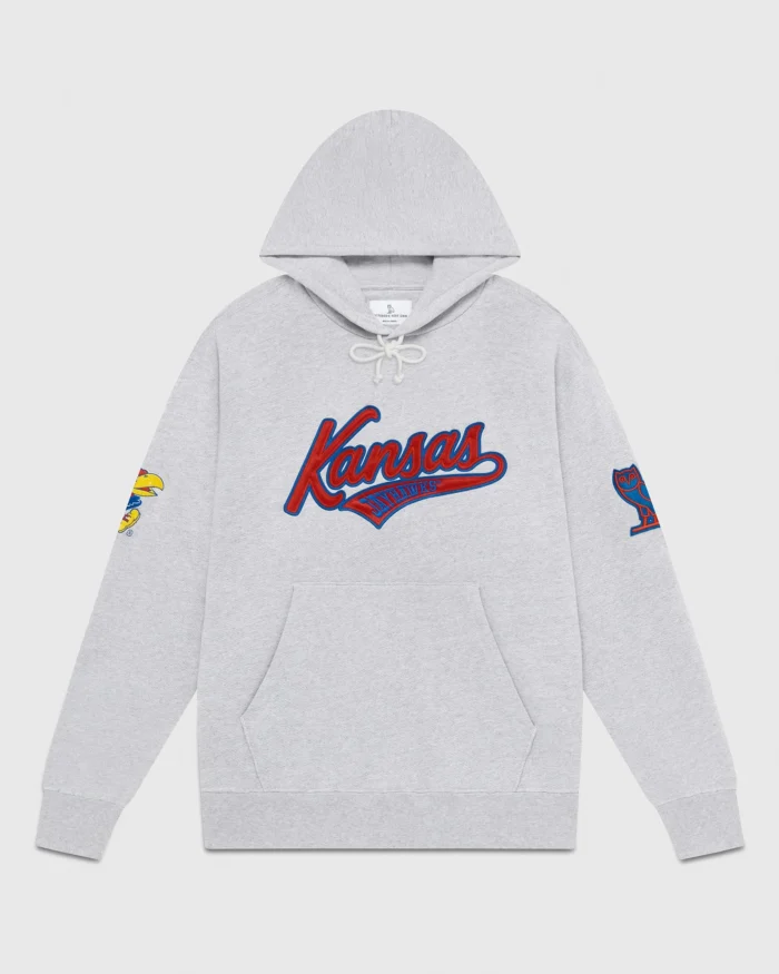 OVO X Kansas Jayhawks Hoodie - Grey