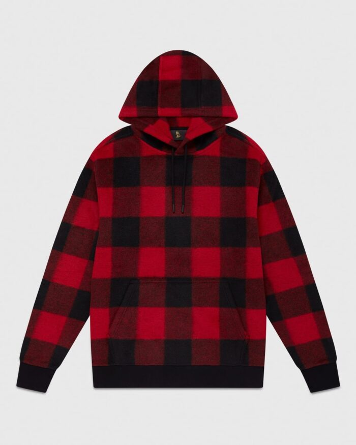 Ovo Wool Buffalo Plaid Hoodie