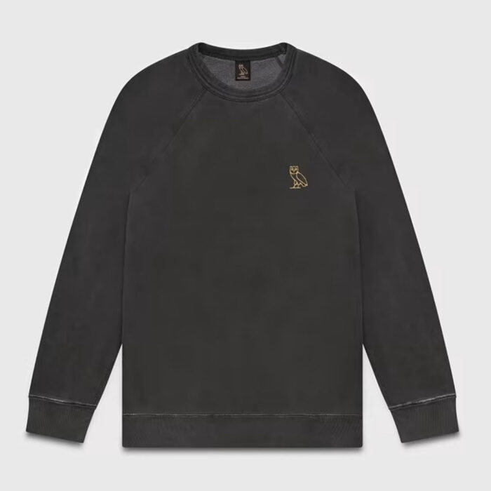 Ovo® Garment Dye Crewneck Sweatshirt Black