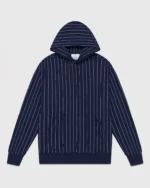 Ovo Pinstripe Hoodie - Blue