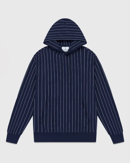 Ovo Pinstripe Hoodie - Blue